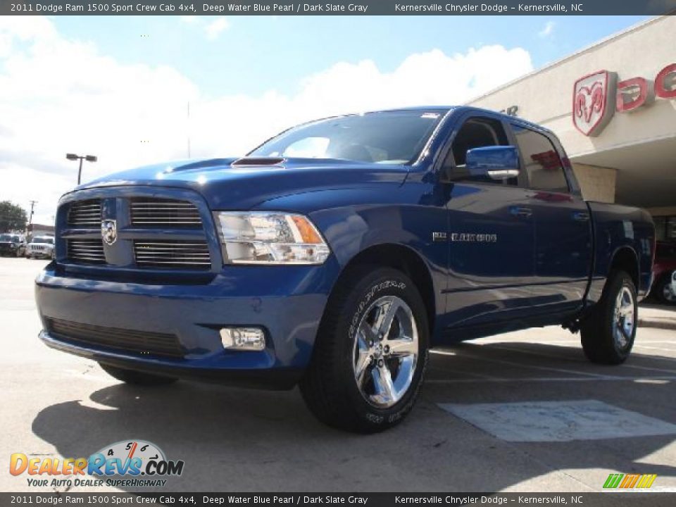 2011 Dodge Ram 1500 Sport Crew Cab 4x4 Deep Water Blue Pearl / Dark Slate Gray Photo #7