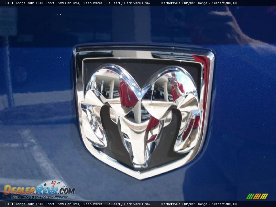 2011 Dodge Ram 1500 Sport Crew Cab 4x4 Deep Water Blue Pearl / Dark Slate Gray Photo #15