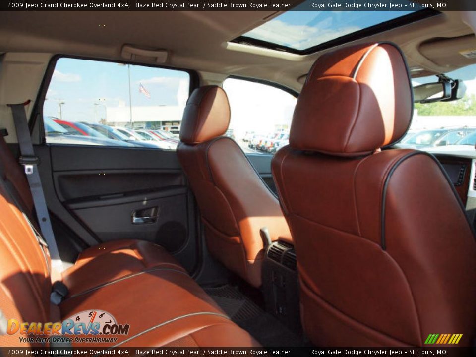 2009 Jeep Grand Cherokee Overland 4x4 Blaze Red Crystal Pearl / Saddle Brown Royale Leather Photo #9