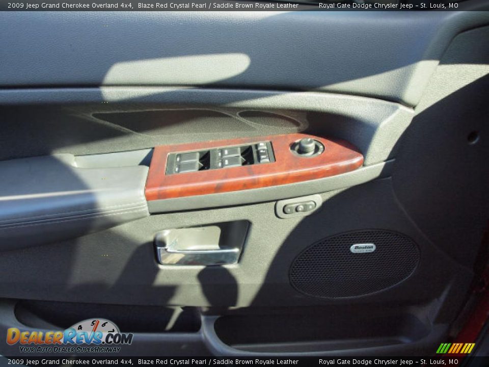 2009 Jeep Grand Cherokee Overland 4x4 Blaze Red Crystal Pearl / Saddle Brown Royale Leather Photo #15