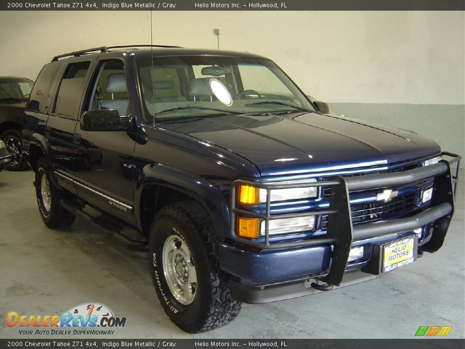 2000 Chevrolet Tahoe Z71 4x4 Indigo Blue Metallic / Gray Photo #5