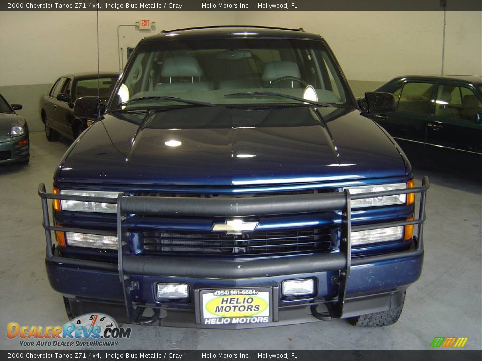 2000 Chevrolet Tahoe Z71 4x4 Indigo Blue Metallic / Gray Photo #6