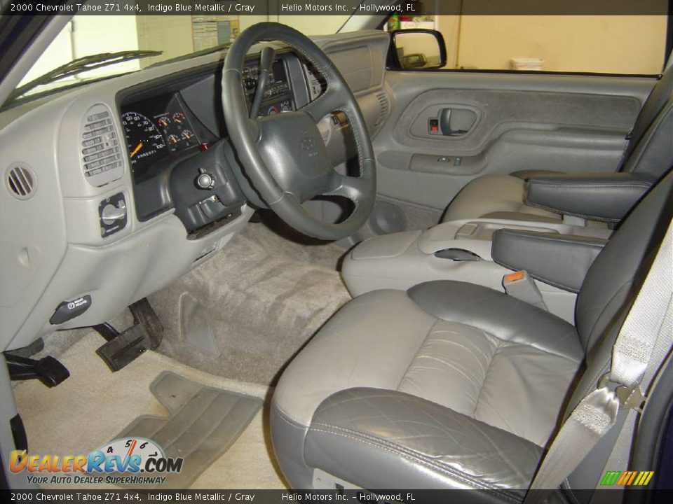 2000 Chevrolet Tahoe Z71 4x4 Indigo Blue Metallic / Gray Photo #10