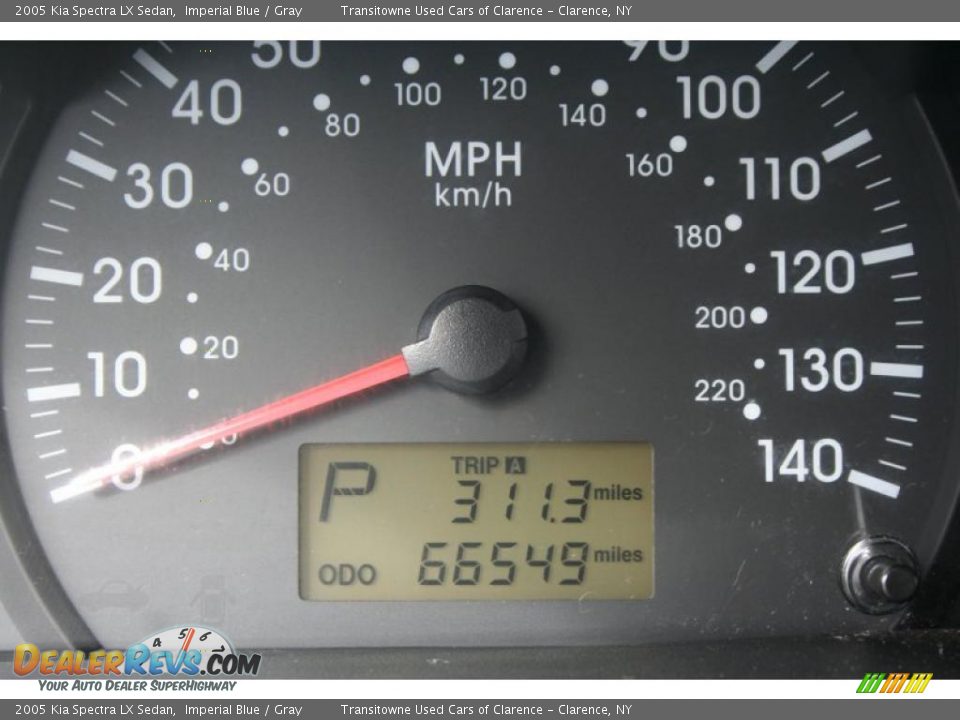 2005 Kia Spectra LX Sedan Imperial Blue / Gray Photo #3