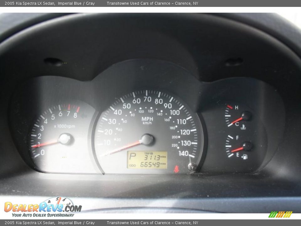 2005 Kia Spectra LX Sedan Imperial Blue / Gray Photo #5