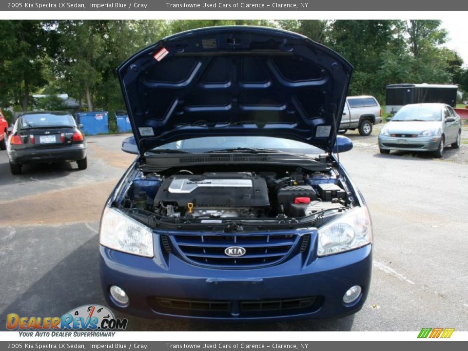 2005 Kia Spectra LX Sedan Imperial Blue / Gray Photo #9
