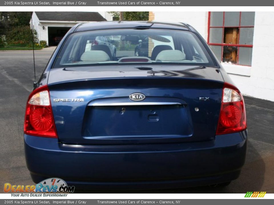 2005 Kia Spectra LX Sedan Imperial Blue / Gray Photo #13