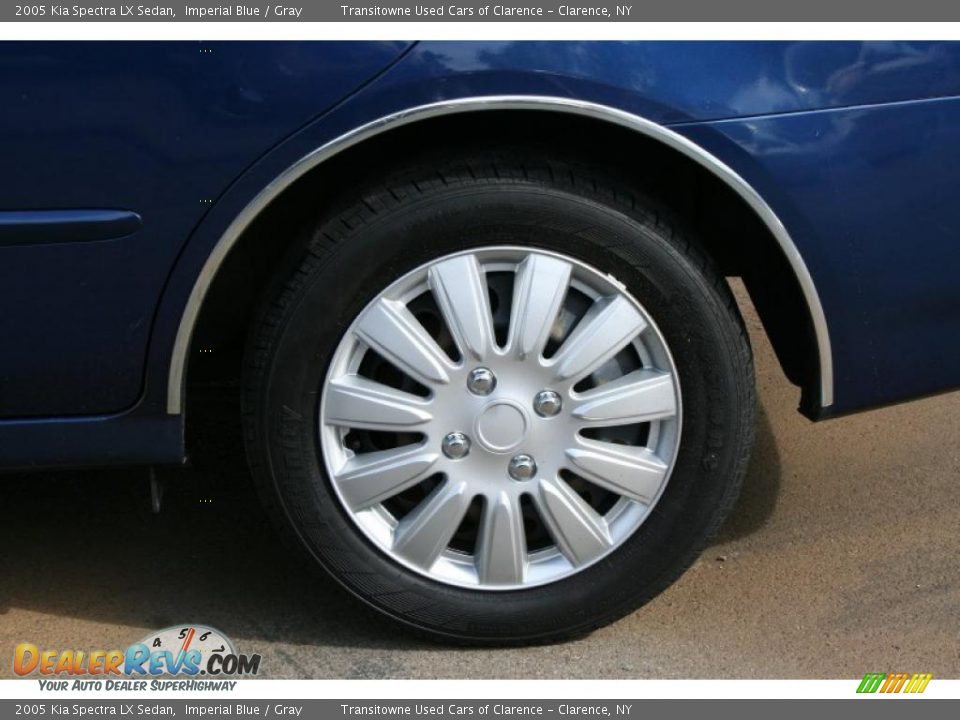 2005 Kia Spectra LX Sedan Imperial Blue / Gray Photo #15