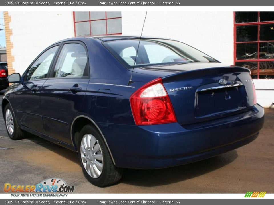 2005 Kia Spectra LX Sedan Imperial Blue / Gray Photo #16