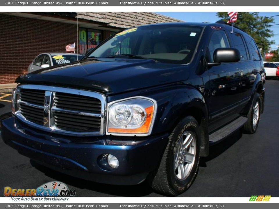 2004 Dodge Durango Limited 4x4 Patriot Blue Pearl / Khaki Photo #7