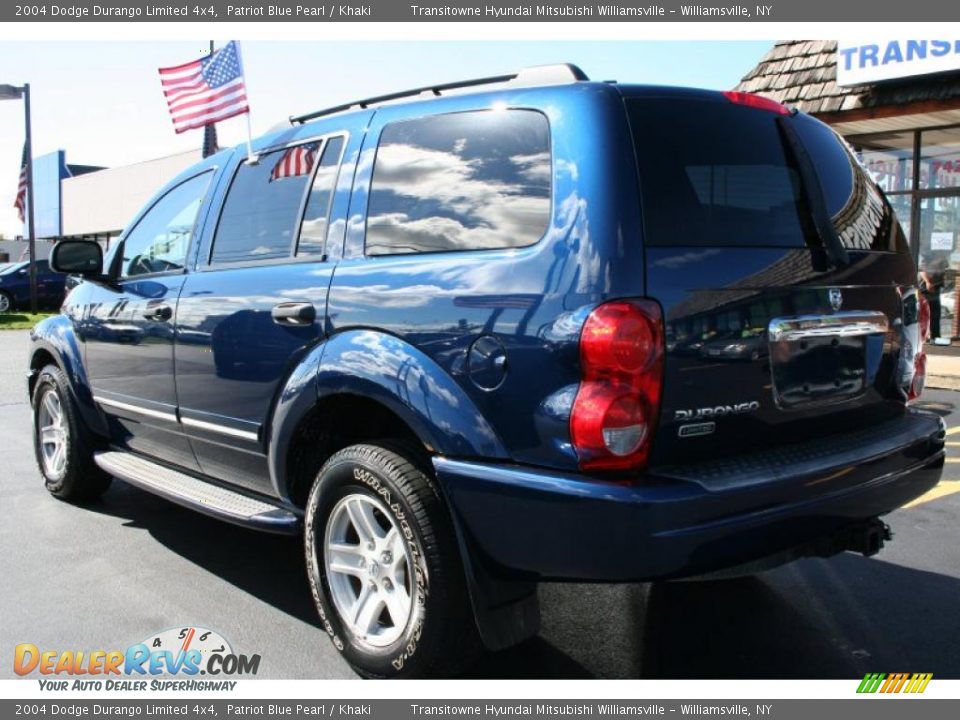 2004 Dodge Durango Limited 4x4 Patriot Blue Pearl / Khaki Photo #8