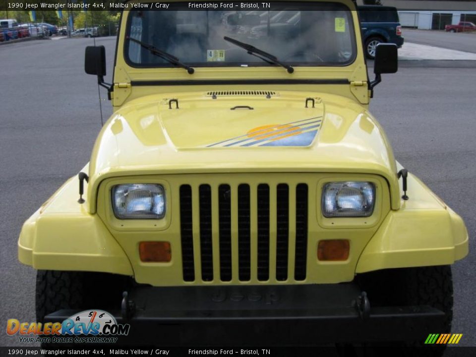 1990 Jeep Wrangler Islander 4x4 Malibu Yellow / Gray Photo #3