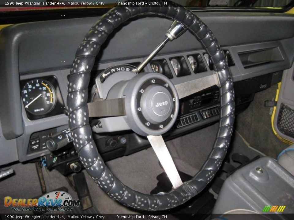 1990 Jeep Wrangler Islander 4x4 Malibu Yellow / Gray Photo #14