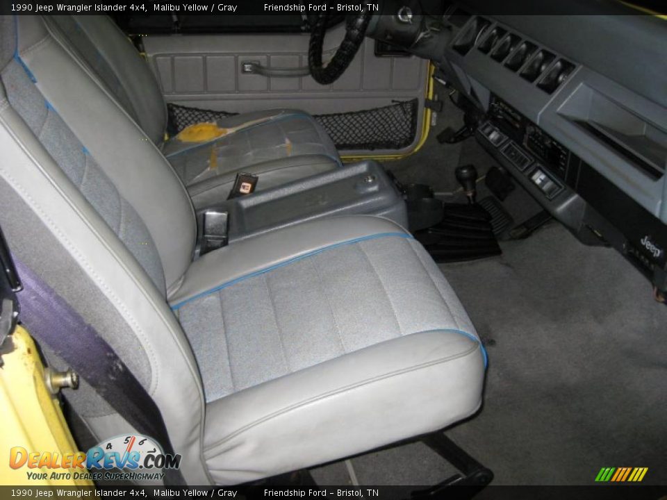 1990 Jeep Wrangler Islander 4x4 Malibu Yellow / Gray Photo #16