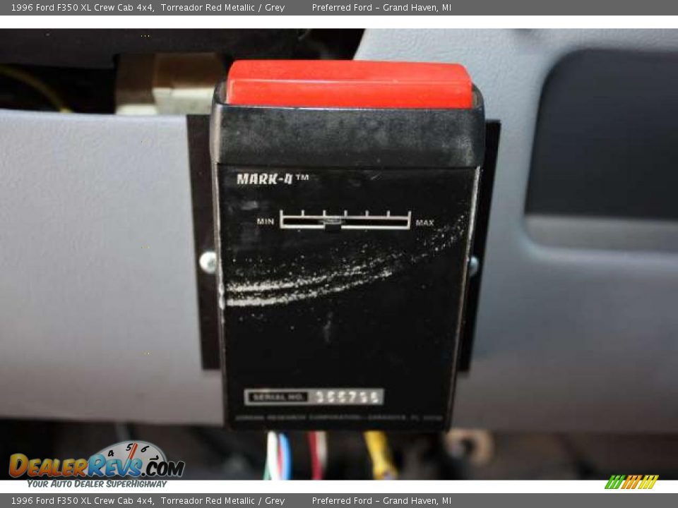 1996 Ford F350 XL Crew Cab 4x4 Torreador Red Metallic / Grey Photo #23