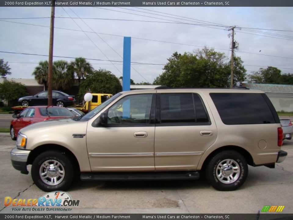 2000 Ford Expedition XLT Harvest Gold Metallic / Medium Parchment Photo #5