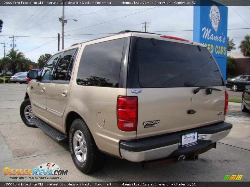 2000 Ford Expedition XLT Harvest Gold Metallic / Medium Parchment Photo #35