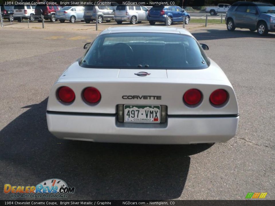 1984 Chevrolet Corvette Coupe Bright Silver Metallic / Graphite Photo #5