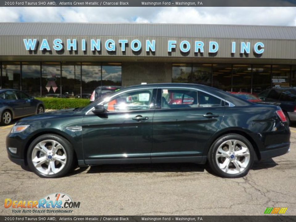 2010 Ford Taurus SHO AWD Atlantis Green Metallic / Charcoal Black Photo #1