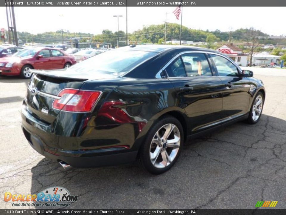 2010 Ford Taurus SHO AWD Atlantis Green Metallic / Charcoal Black Photo #4