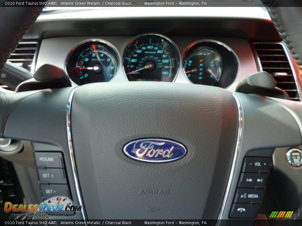 2010 Ford Taurus SHO AWD Atlantis Green Metallic / Charcoal Black Photo #19