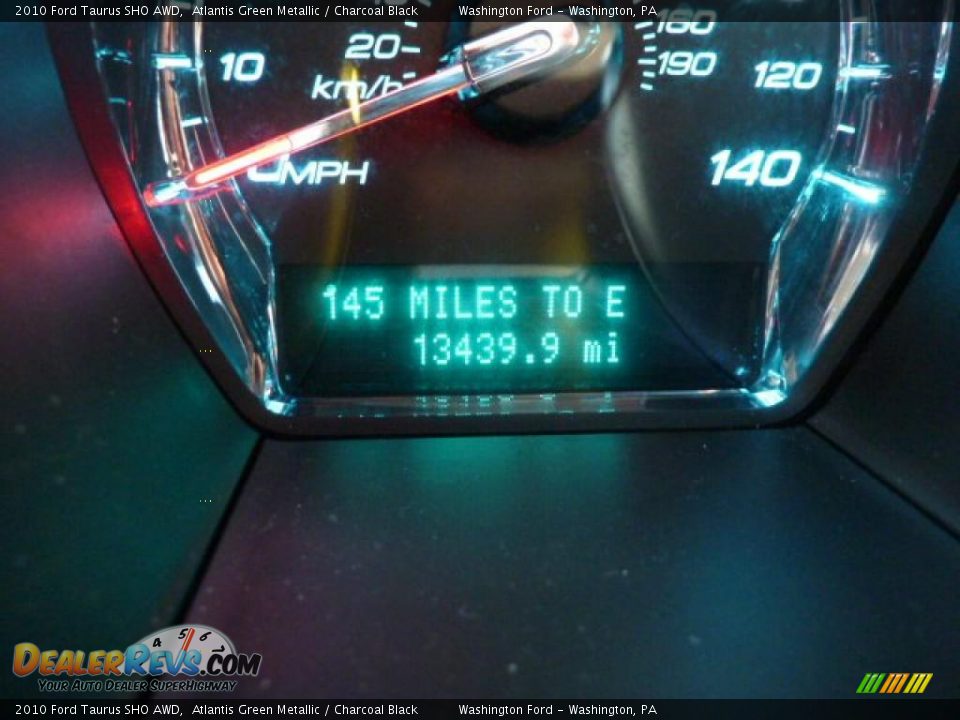2010 Ford Taurus SHO AWD Atlantis Green Metallic / Charcoal Black Photo #20