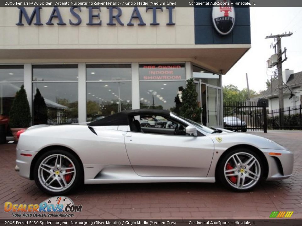 2006 Ferrari F430 Spider Argento Nurburgring (Silver Metallic) / Grigio Medio (Medium Grey) Photo #2