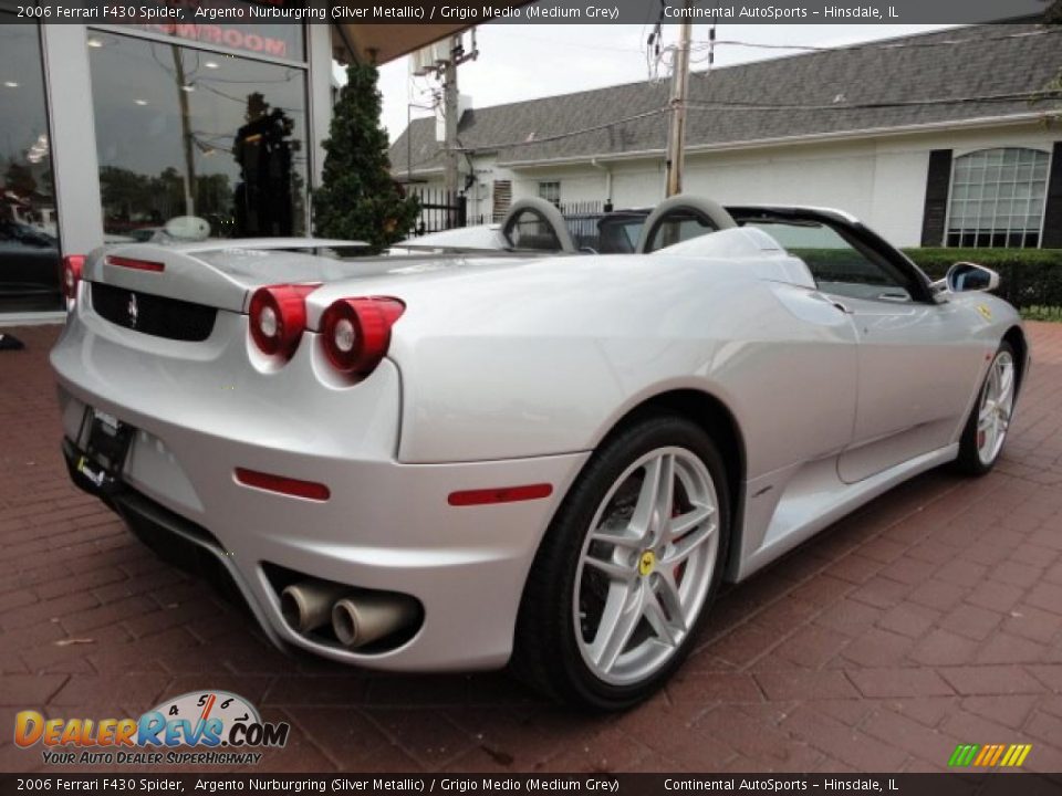 2006 Ferrari F430 Spider Argento Nurburgring (Silver Metallic) / Grigio Medio (Medium Grey) Photo #3