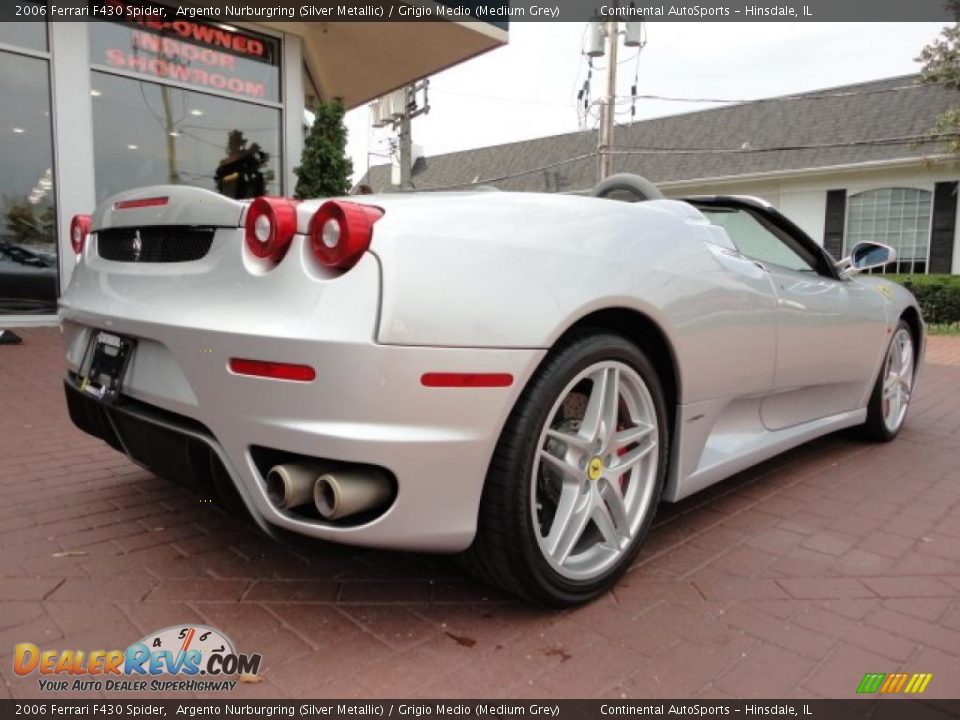 2006 Ferrari F430 Spider Argento Nurburgring (Silver Metallic) / Grigio Medio (Medium Grey) Photo #4