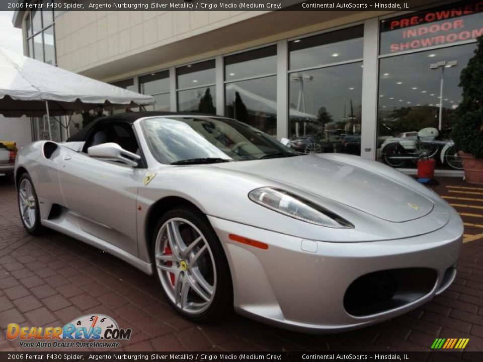 2006 Ferrari F430 Spider Argento Nurburgring (Silver Metallic) / Grigio Medio (Medium Grey) Photo #6