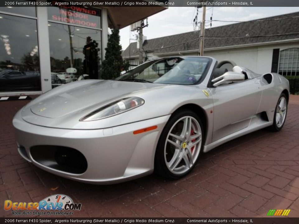 2006 Ferrari F430 Spider Argento Nurburgring (Silver Metallic) / Grigio Medio (Medium Grey) Photo #11