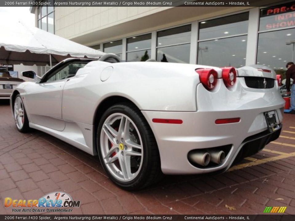 2006 Ferrari F430 Spider Argento Nurburgring (Silver Metallic) / Grigio Medio (Medium Grey) Photo #14