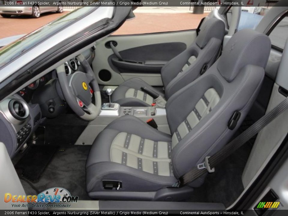 Grigio Medio (Medium Grey) Interior - 2006 Ferrari F430 Spider Photo #23