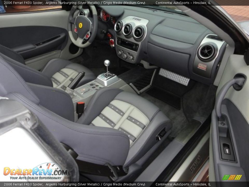 Grigio Medio (Medium Grey) Interior - 2006 Ferrari F430 Spider Photo #33