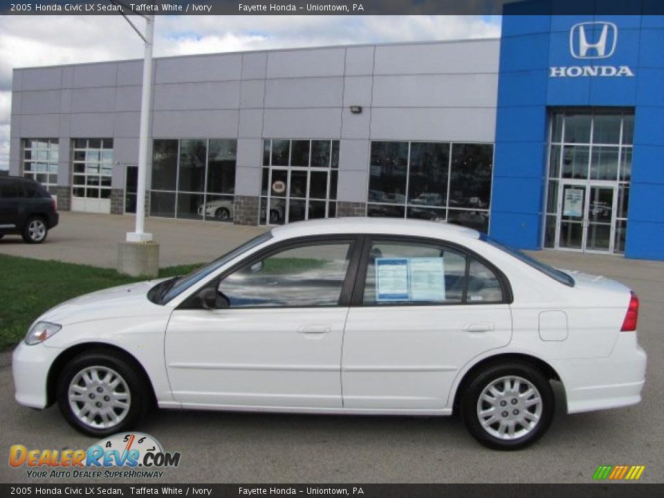 2005 Honda Civic LX Sedan Taffeta White / Ivory Photo #2