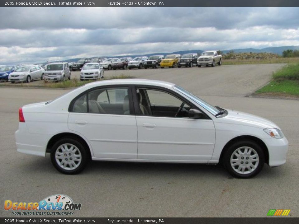2005 Honda Civic LX Sedan Taffeta White / Ivory Photo #4