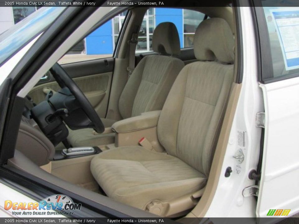 2005 Honda Civic LX Sedan Taffeta White / Ivory Photo #6