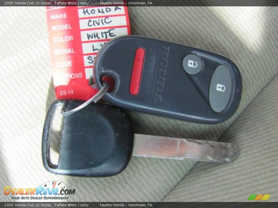 2005 Honda Civic LX Sedan Taffeta White / Ivory Photo #9