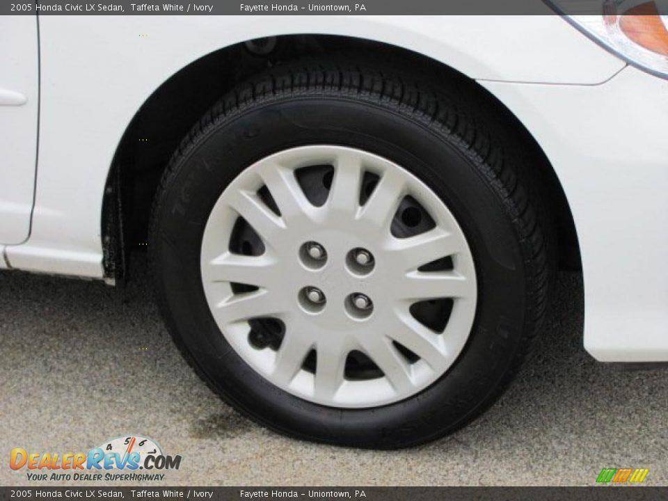 2005 Honda Civic LX Sedan Taffeta White / Ivory Photo #12