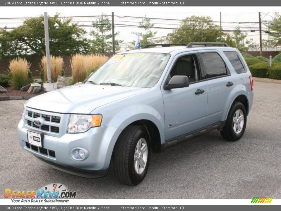 2009 Ford Escape Hybrid 4WD Light Ice Blue Metallic / Stone Photo #1