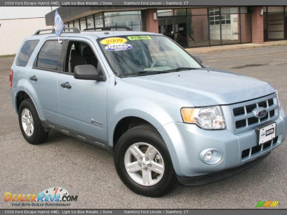 2009 Ford Escape Hybrid 4WD Light Ice Blue Metallic / Stone Photo #3