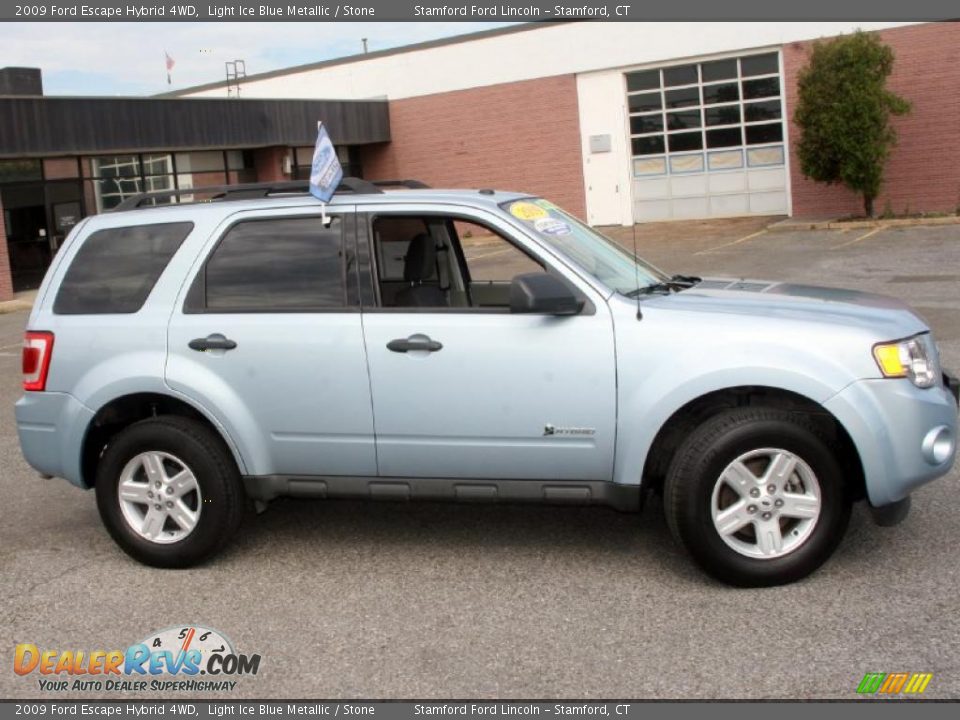 2009 Ford Escape Hybrid 4WD Light Ice Blue Metallic / Stone Photo #4