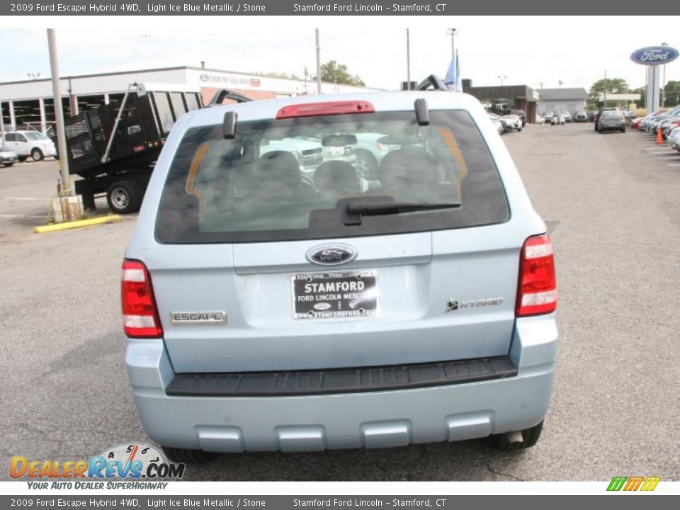 2009 Ford Escape Hybrid 4WD Light Ice Blue Metallic / Stone Photo #7