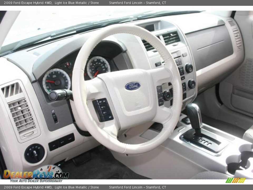 2009 Ford Escape Hybrid 4WD Light Ice Blue Metallic / Stone Photo #9