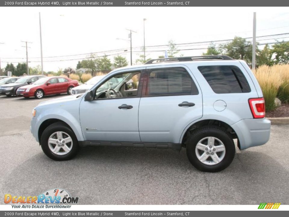 2009 Ford Escape Hybrid 4WD Light Ice Blue Metallic / Stone Photo #11
