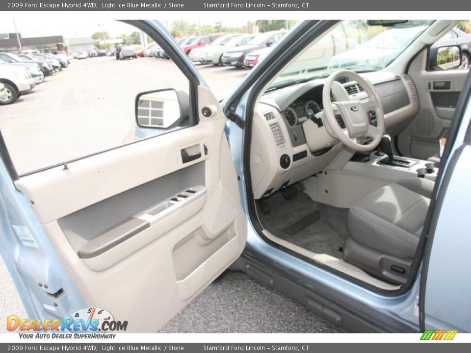 2009 Ford Escape Hybrid 4WD Light Ice Blue Metallic / Stone Photo #12