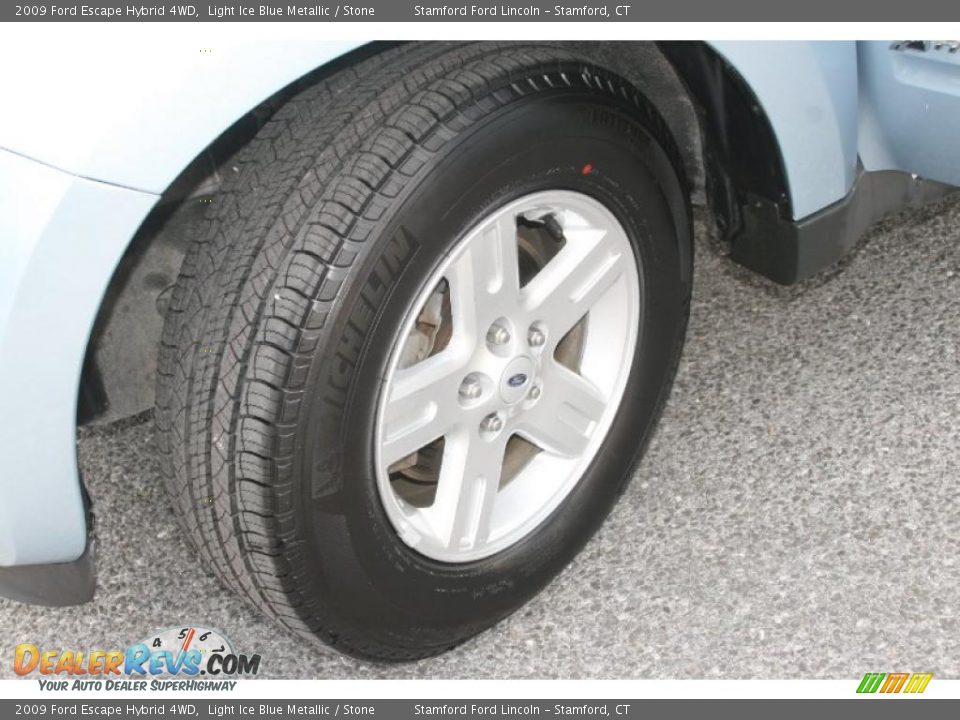 2009 Ford Escape Hybrid 4WD Light Ice Blue Metallic / Stone Photo #14