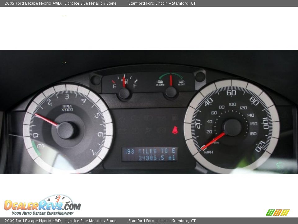 2009 Ford Escape Hybrid 4WD Light Ice Blue Metallic / Stone Photo #17