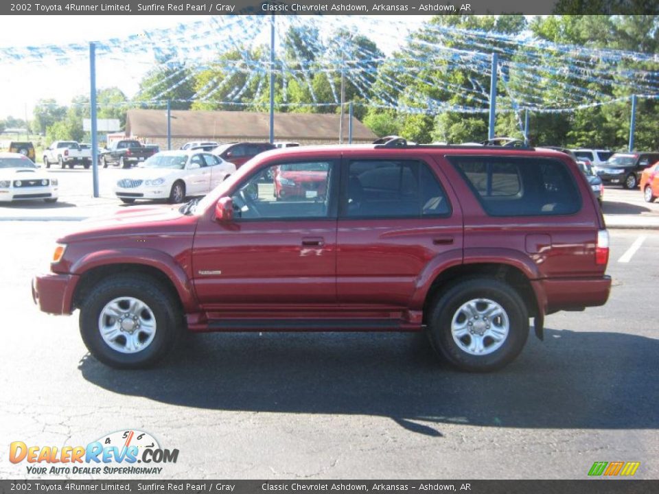 2002 Toyota 4Runner Limited Sunfire Red Pearl / Gray Photo #2