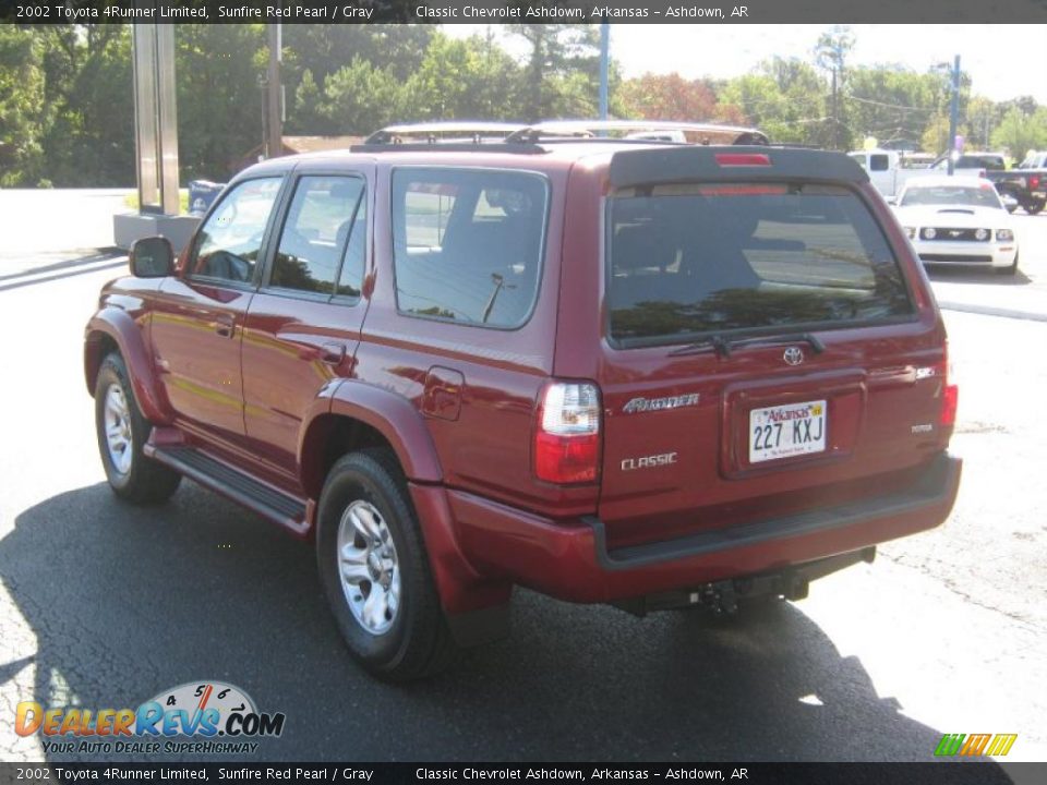 2002 Toyota 4Runner Limited Sunfire Red Pearl / Gray Photo #3